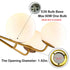 Mid-Century Modern Gold Semi Flush Mount Ceiling Light 7-Light Globe Chandelier Light
